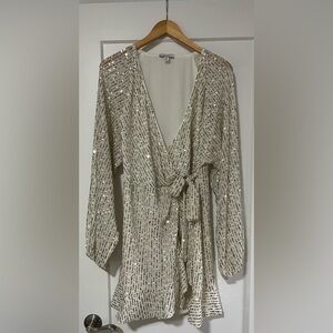 Sequin Long Sleeve Dress